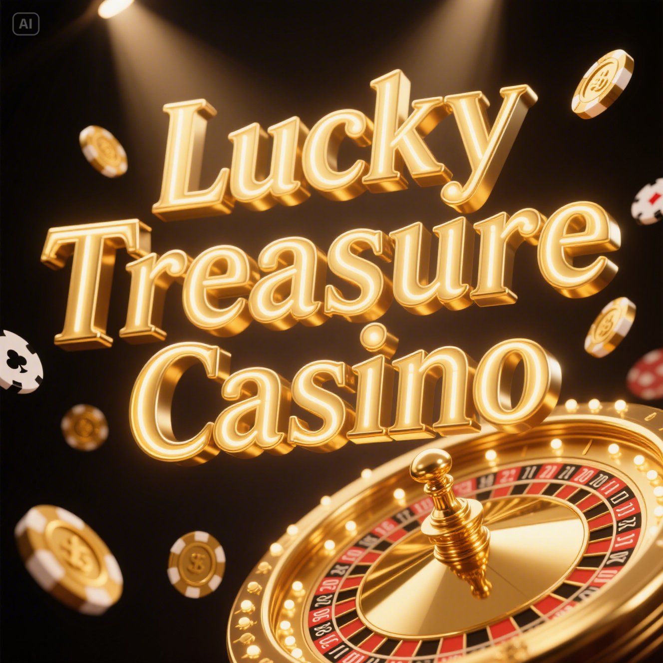 Interface de Lucky Treasure Casino montrant les jeux et bonus